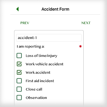 Accident Reporting with incident images
